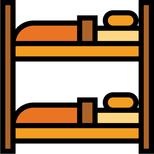 Bunk bed Smalllikeart Lineal Color icon