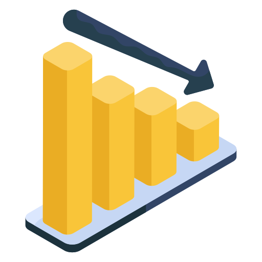 tabla de crecimiento icono gratis