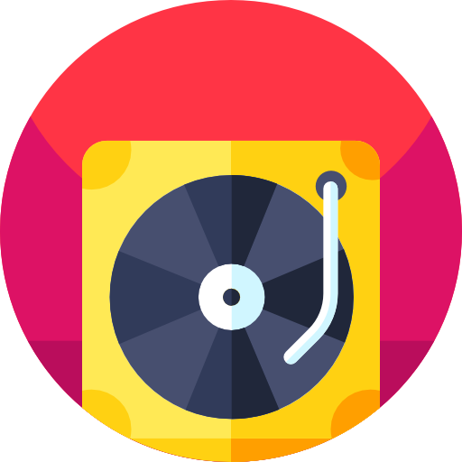 Turntable Geometric Flat Circular Flat icon