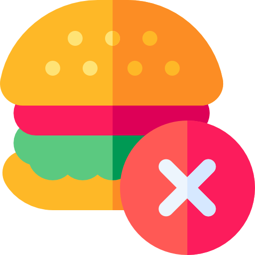 sin hamburguesa icono gratis