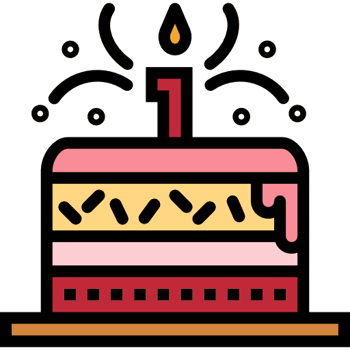 pastel de cumpleaños icono gratis