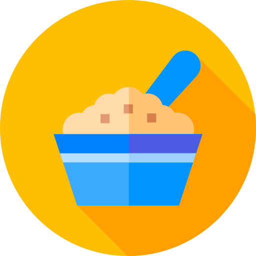 Baby food Flat Circular Flat icon