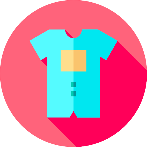 Baby clothes Flat Circular Flat icon