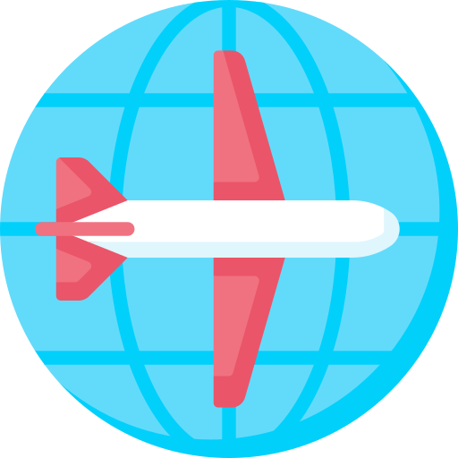 viajes internacionales icono gratis