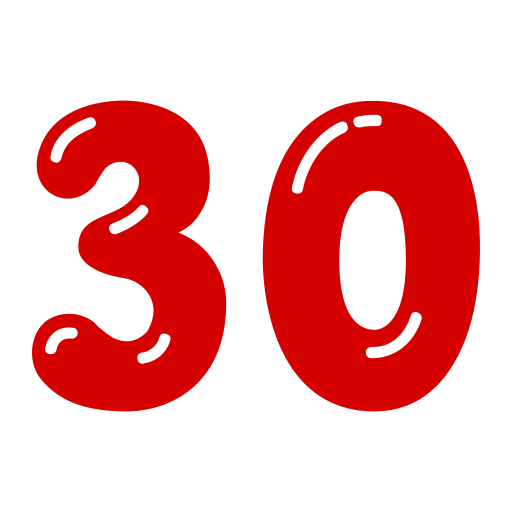 30 Icône gratuit 30 Icône gratuit