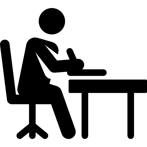 person writing icon