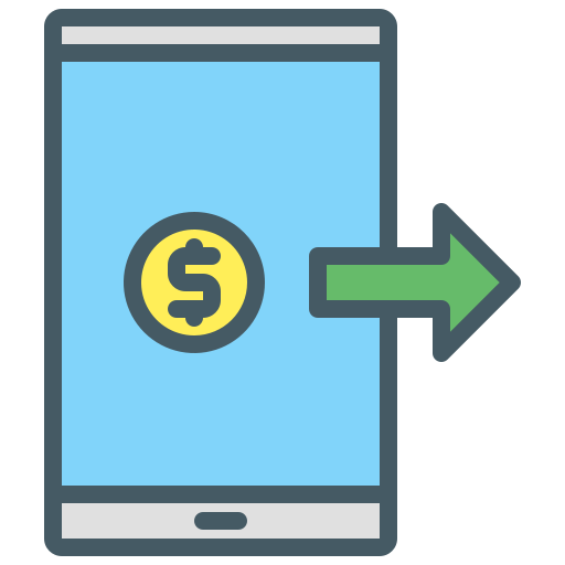 transferencia en línea icono gratis