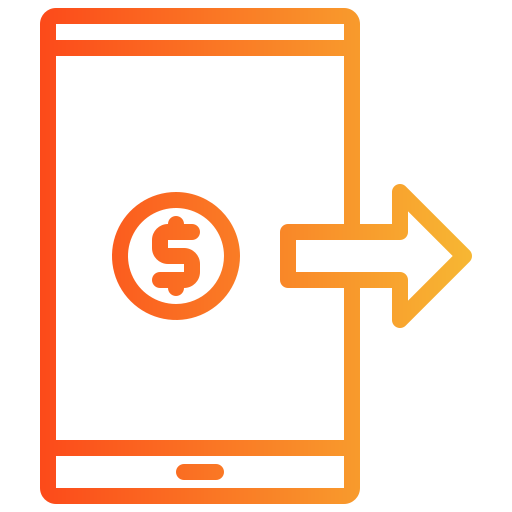 transferencia en línea icono gratis