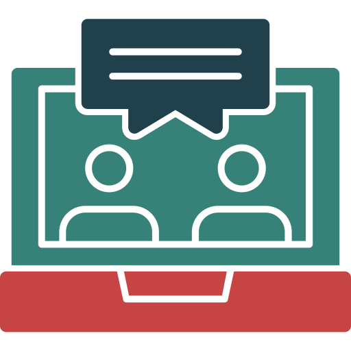 colaboración en línea icono gratis