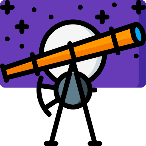 telescopio icono gratis