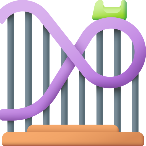 montaña rusa icono gratis