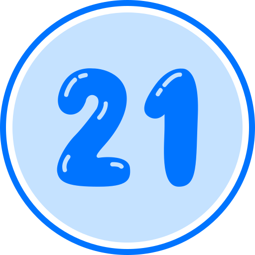 Twenty one free icon