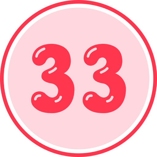 33 Icône gratuit 33 Icône gratuit