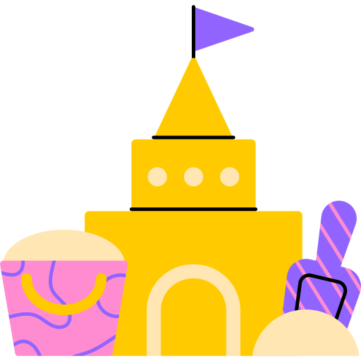 Sand castle free sticker