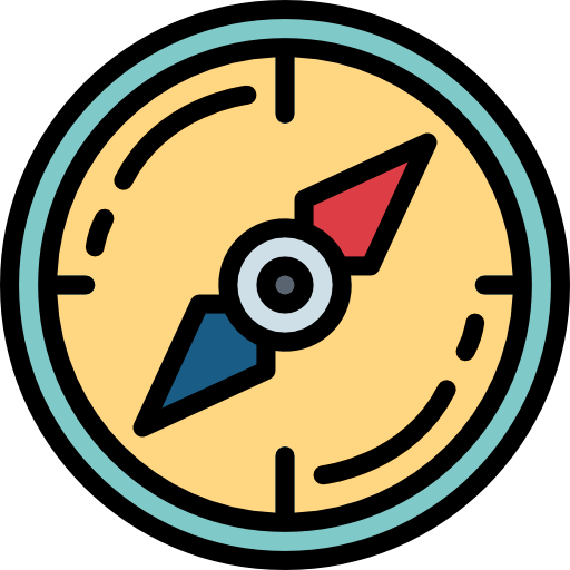 Compass Smalllikeart Lineal Color icon