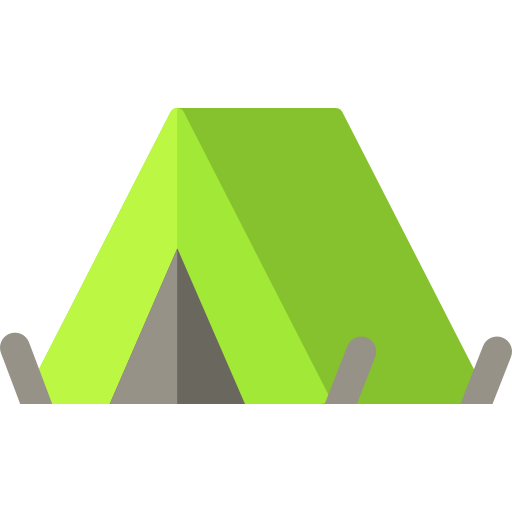 Tent Basic Rounded Flat Icon