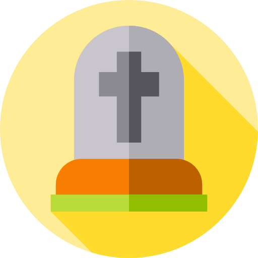 Cemetery Flat Circular Flat icon