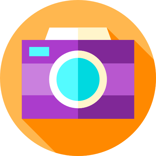 Camera Flat Circular Flat icon