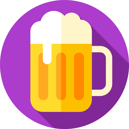 Beer mug Flat Circular Flat icon