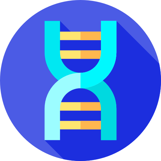 Dna Flat Circular Flat icon