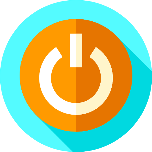 power button icon flat