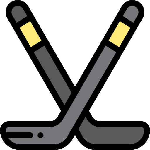 palos de hockey icono gratis