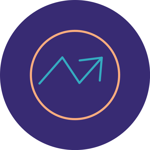 tendencia icono gratis