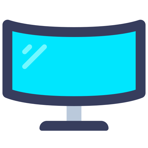 monitor curvo icono gratis