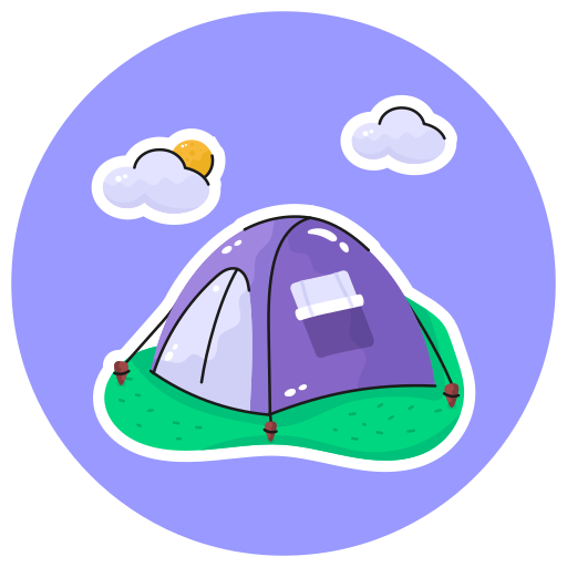 acampar icono gratis