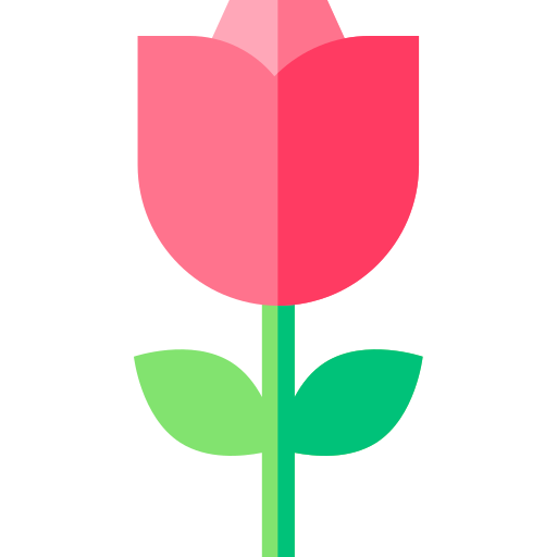 Rose Basic Straight Flat icon