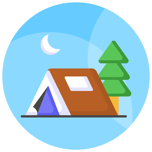 acampar icono gratis