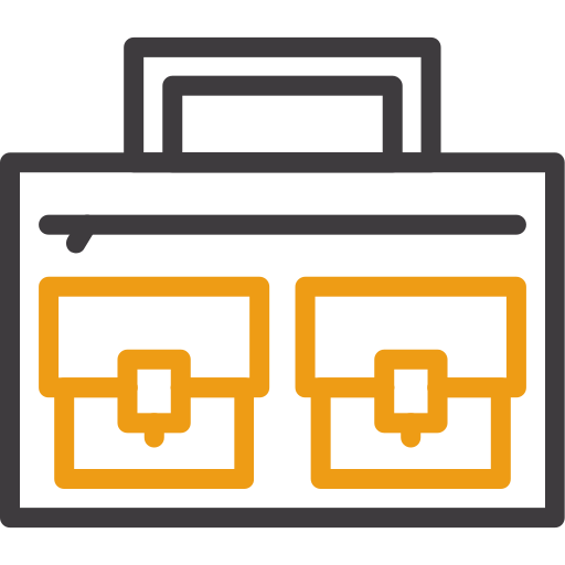 maletín icono gratis