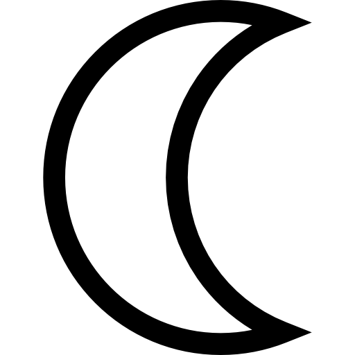 Moon Basic Straight Lineal icon