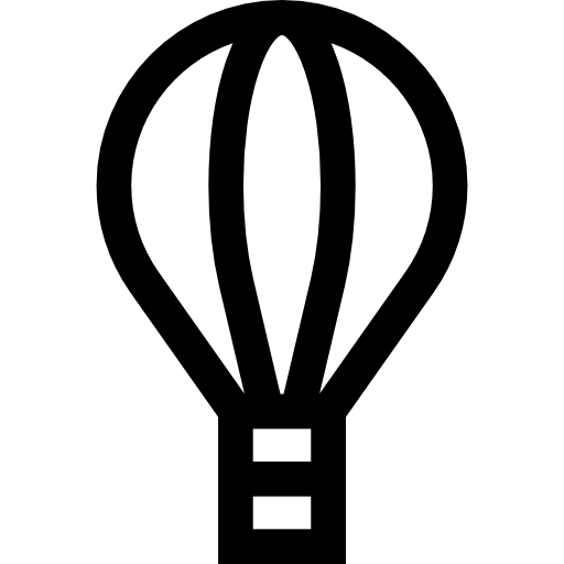 Hot air balloon Basic Straight Lineal icon