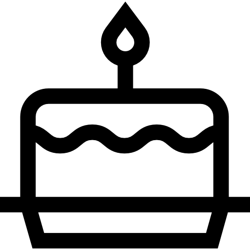 pastel de cumpleaños icono gratis