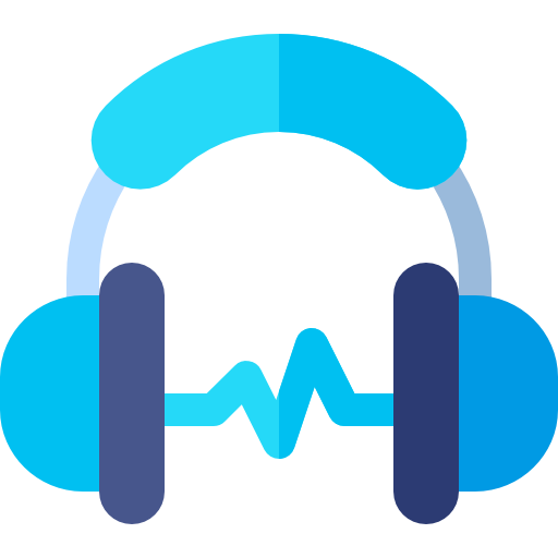 Headphones icon Basic Rounded Flat