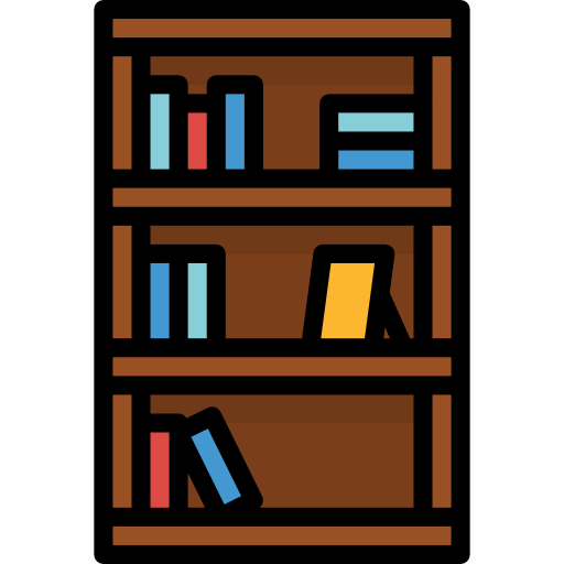 estante de libros icono gratis