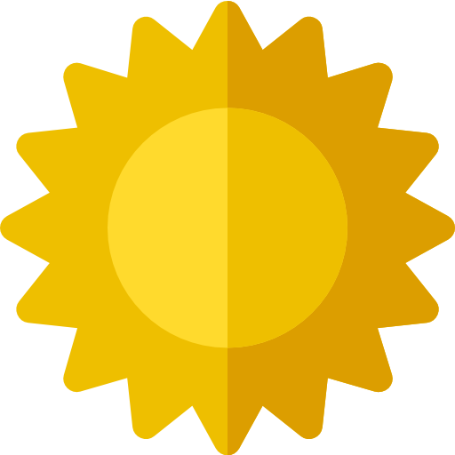 Sun Basic Rounded Flat icon