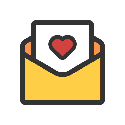 carta de amor icono gratis