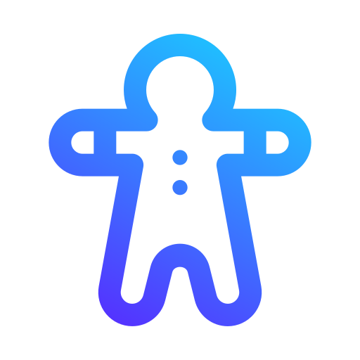 Gingerbread man free icon