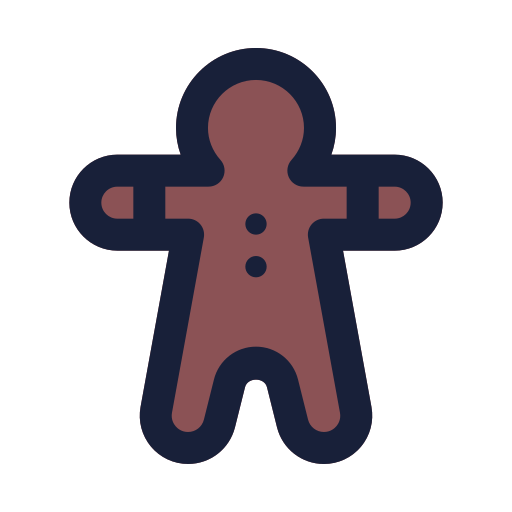 Gingerbread man free icon