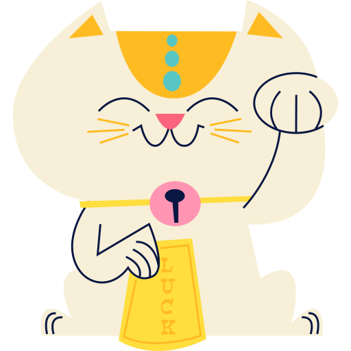 gato chino de la suerte gratis sticker