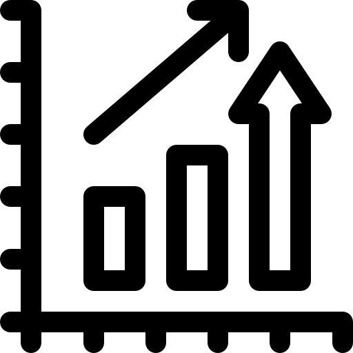 Bar chart Basic Rounded Lineal icon