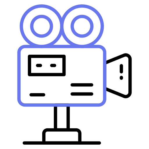 camara de cine icono gratis