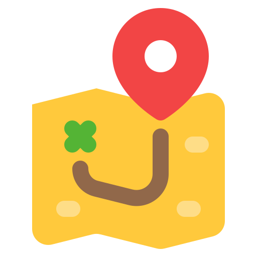 mapa del tesoro icono gratis