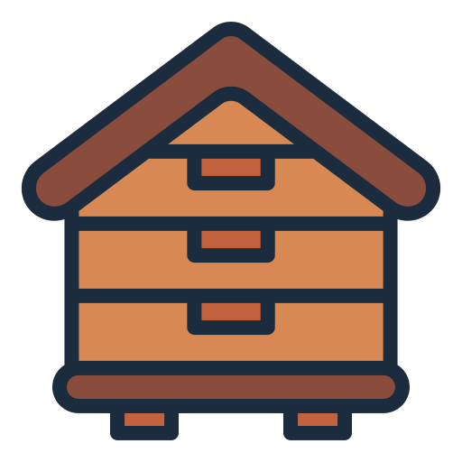 caja de abejas icono gratis