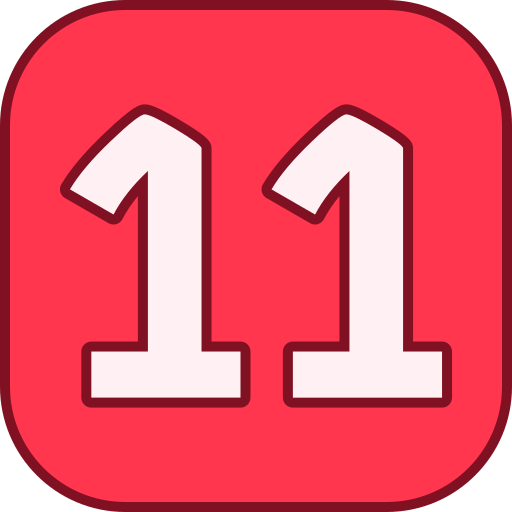 numero 11 icono gratis