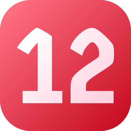 numero 12 icono gratis