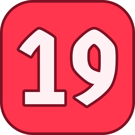 Number 19 free icon Number 19 free icon