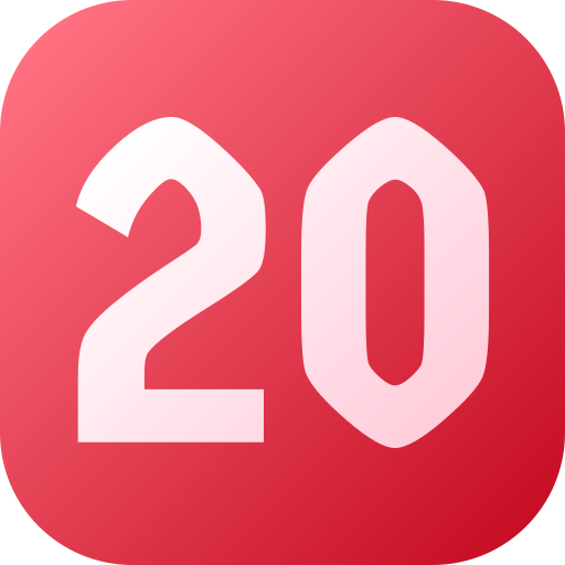 Number 20 free icon Number 20 free icon